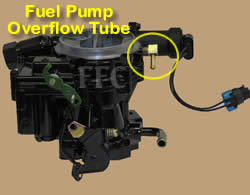 Picture of Y38-88 2 barrel MerCarb TKS marine carburetor with Fuel Pump Overflow Tube