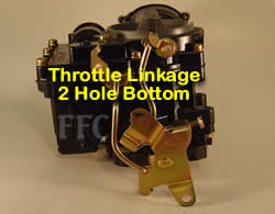 Picture of Y39-2B 2 barrel Rochester marine carburetor with throttle linkage 2 hole bottom