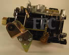 Picture of Y40 Volvo Penta Rochester Quadrajet marine carburetor with front gas inlet and throttle linkage